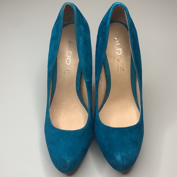 Aldo suede platform pumps Turquoise - Picture 4 of 10